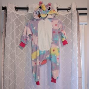 Unicorn Hooded Kids One Piece Pajama
